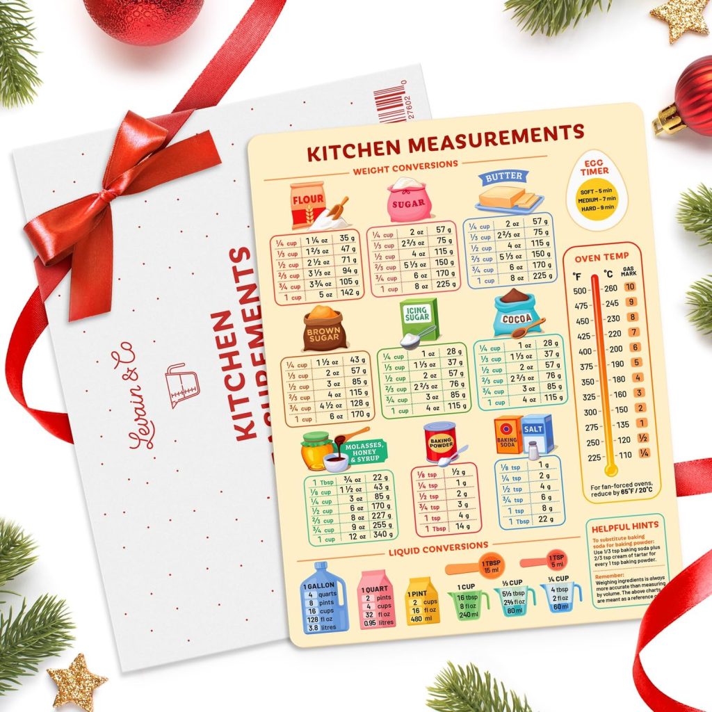 Levain & Co Kitchen Conversion Chart Magnet for Easier Cooking & Kitchen Baking – Vintage Kitchen Useful Gadgets – Cute Kitchen Accessories Gadgets – Cooking & Baking Accessories – Gifts for Bakers Levain & Co Kitchen Conversion Chart Magnet for Easier Cooking & Kitchen Baking – Vintage Kitchen Useful Gadgets – Cute Kitchen Accessories Gadgets – Cooking & Baking Accessories – Gifts for Bakers