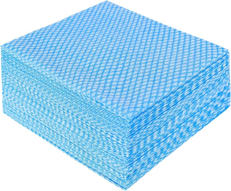 JEBBLAS Disposable Cleaning Towels Dish Towels and Dish Cloths Reusable Towels,Handy Cleaning Wipes, 50 Count/Pack,Blue