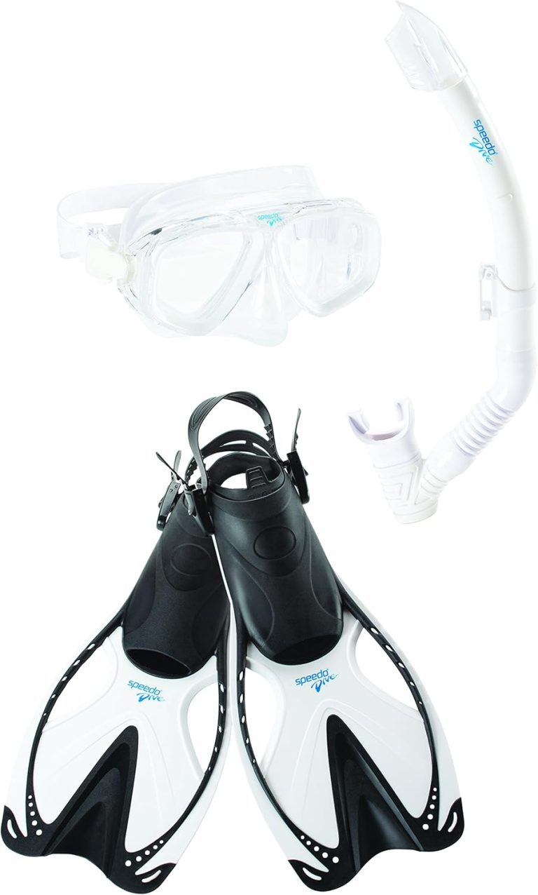 Speedo Unisex-Adult Swim Snorkel Dive Mask Anti-Fog with Nose Cover Adventure Series