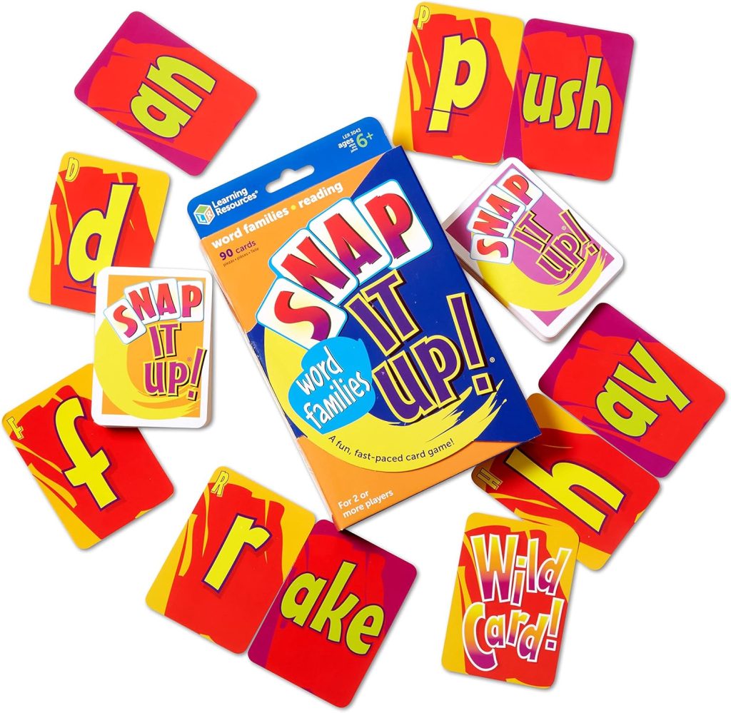 Learning Resources Snap It Up! Phonics & Reading Card Game, Homeschool,Reading Game, 90 Cards Included, Ages 6+ Learning Resources Snap It Up! Phonics & Reading Card Game, Homeschool,Reading Game, 90 Cards Included, Ages 6+