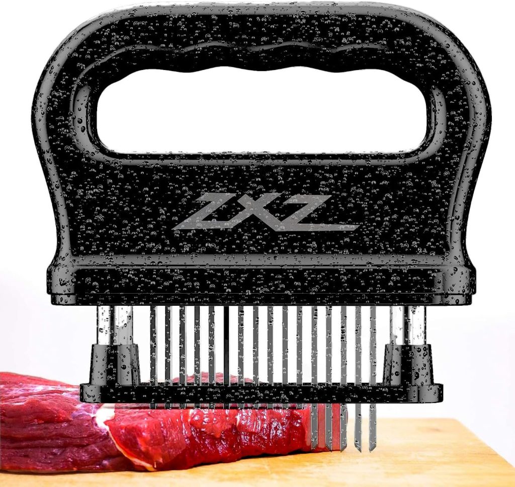 ZXZ Meat Tenderizer, 48 Stainless Steel Sharp Needle Blade, Heavy Duty Cooking Tool for Tenderizing Beef, Turkey, Chicken, Steak, Veal, Pork, Fish, Christmas Cooking Set ZXZ Meat Tenderizer, 48 Stainless Steel Sharp Needle Blade, Heavy Duty Cooking Tool for Tenderizing Beef, Turkey, Chicken, Steak, Veal, Pork, Fish, Christmas Cooking Set