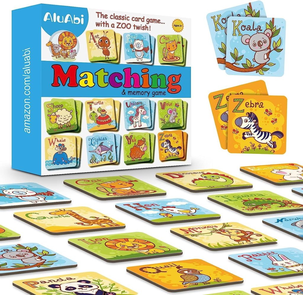 Animal Letter Memory Game ABC Learning for Toddlers, Fun Matching Game, Educational Toys for Kids, Preschool Learning Toys and Alphabet Flash Cards for Boys & Girls Age 4 to 8 Animal Letter Memory Game ABC Learning for Toddlers, Fun Matching Game, Educational Toys for Kids, Preschool Learning Toys and Alphabet Flash Cards for Boys & Girls Age 4 to 8
