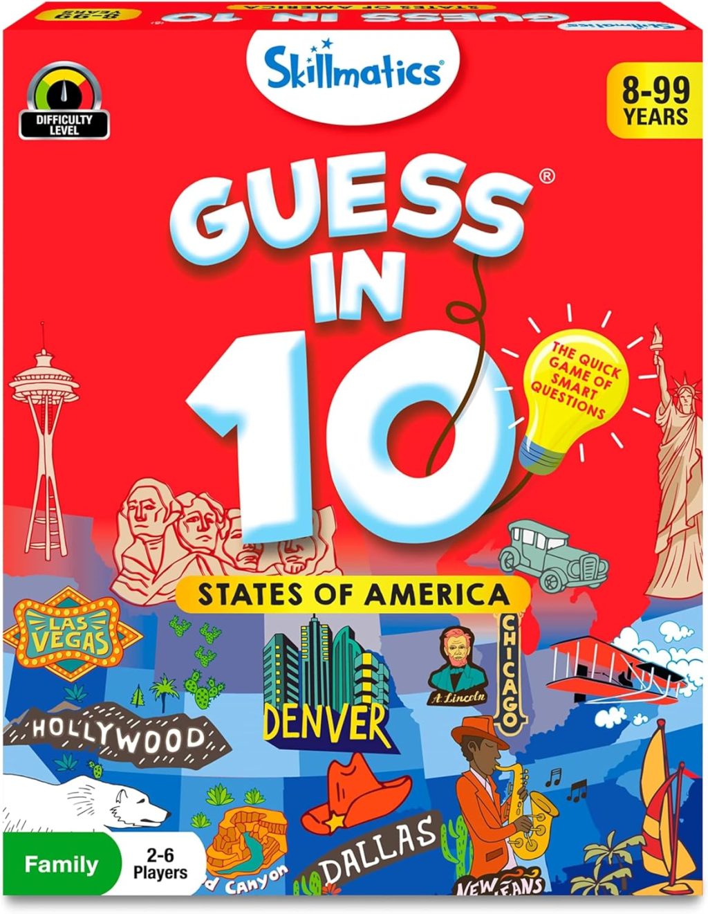 Skillmatics Card Game – Guess in 10 States of America, Educational Travel Toys for Boys, Girls, and Kids Who Love Board Games, Geography and History, Gifts for Ages 8, 9, 10 and Up Skillmatics Card Game – Guess in 10 States of America, Educational Travel Toys for Boys, Girls, and Kids Who Love Board Games, Geography and History, Gifts for Ages 8, 9, 10 and Up