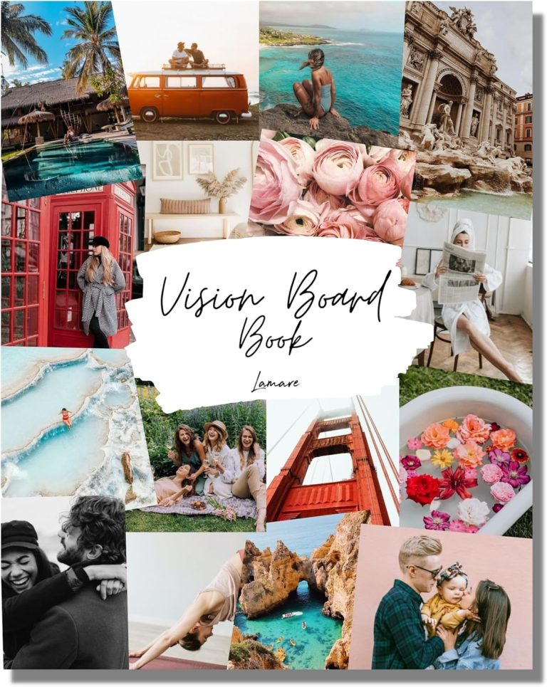 Lamare Vision Board Book – 800+ New and Improved Vision Board Pictures and Quotes for Vision Board Kit, Visualize, Inspire and Create Life Goals, Magazine for Vision Board Clip Art and Collage Book