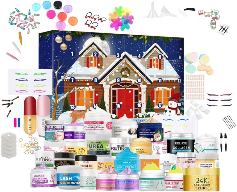 Make Up Advent Calendar 2024, Skincare Advent Calendar 2024, Makeup Advent Calendar 2024 Women Girls Teens, 24 Days Countdown Calendar Christmas Gift Makeup Sets (A)