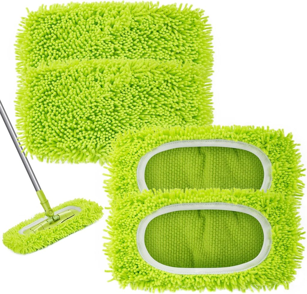 Reusable Dry Sweeping Cloths Microfiber Wet Mop Pads Compatible with Swiffer Sweeper Mop Replacement Sweeping Mopping pad Refills for Hardwood Surface Floor Cleaning (4PCS) Reusable Dry Sweeping Cloths Microfiber Wet Mop Pads Compatible with Swiffer Sweeper Mop Replacement Sweeping Mopping pad Refills for Hardwood Surface Floor Cleaning (4PCS)