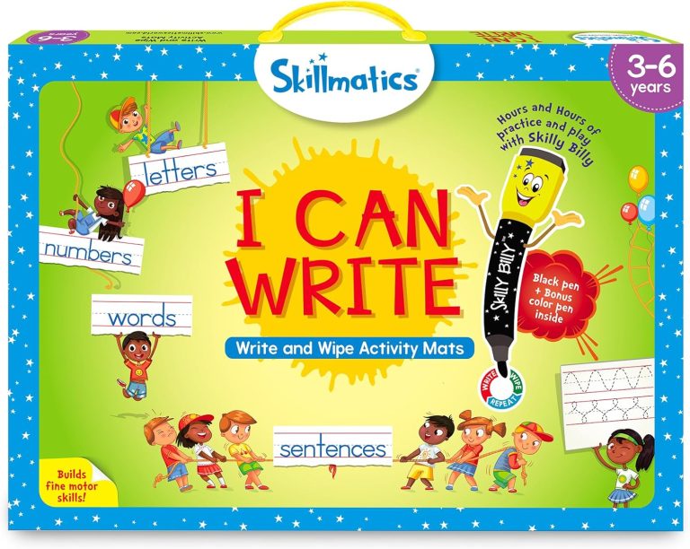 Skillmatics I Can Write, Preschool Learning Activities, Educational Toy and Game, Back to School Supplies, Gifts for Students, Kids, Ages 3, 4, 5, 6