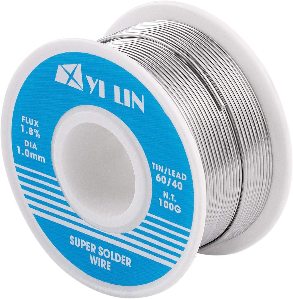 YI LIN 60/40 Solder Tin Lead Rosin Core Solder Wire For Electrical Soldering (1mm/100g) YI LIN 60/40 Solder Tin Lead Rosin Core Solder Wire For Electrical Soldering (1mm/100g)