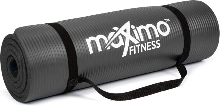 Maximo Fitness Yoga Mat – Multipurpose Exercise Mat for Men, Women and Kids, Ideal Non Slip Workout Mats for Yoga, Pilates, Gym Exercise with Carrying Strap