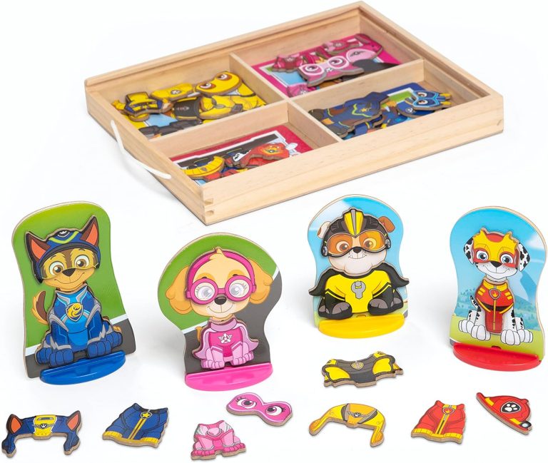 Melissa & Doug PAW Patrol Wooden Magnetic Pretend Play (64 Pieces), Multi color – Toys, Activity Set For Kids Ages 3+