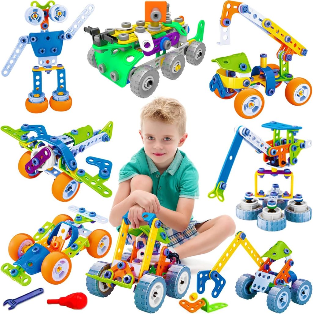 MOONTOY 11 in 1 STEM Toys for 4 5 6 7 8+ Year Old Boy Christmas Birthday Gift Ideas Building Toys Kids Age 4-8 5-7 6-8 4-6 Erector Set Educational Blocks Learning Stem Activities Robot Creative Game MOONTOY 11 in 1 STEM Toys for 4 5 6 7 8+ Year Old Boy Christmas Birthday Gift Ideas Building Toys Kids Age 4-8 5-7 6-8 4-6 Erector Set Educational Blocks Learning Stem Activities Robot Creative Game