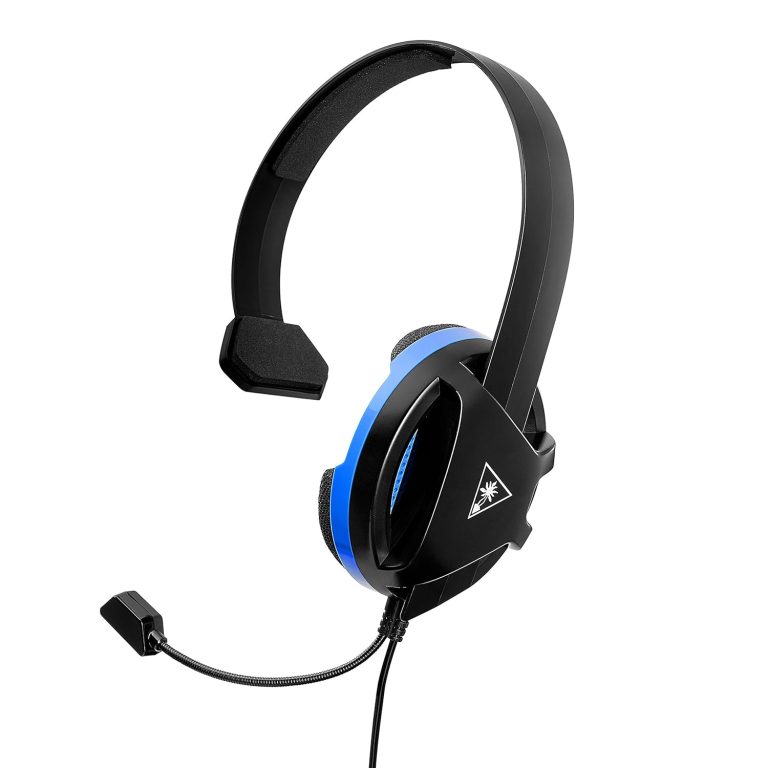Turtle Beach Recon Chat PlayStation Headset – PS5, PS4, Xbox Series X|S, Xbox One, Nintendo Switch, Mobile & PC with 3.5mm – Glasses Friendly, High-Sensitivity Mic – Black/Blue