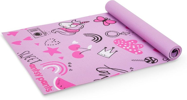 Antsy Pants Kids Yoga Mat – Yoga Mat for Kids, Yoga Mats for Home Workout, Travel Yoga Mat, Sturdy Workout Yoga Mat Non Slip, for Kids, Toddlers, Size 60” x 24”, 3mm Thick Free of Toxic Phthalates