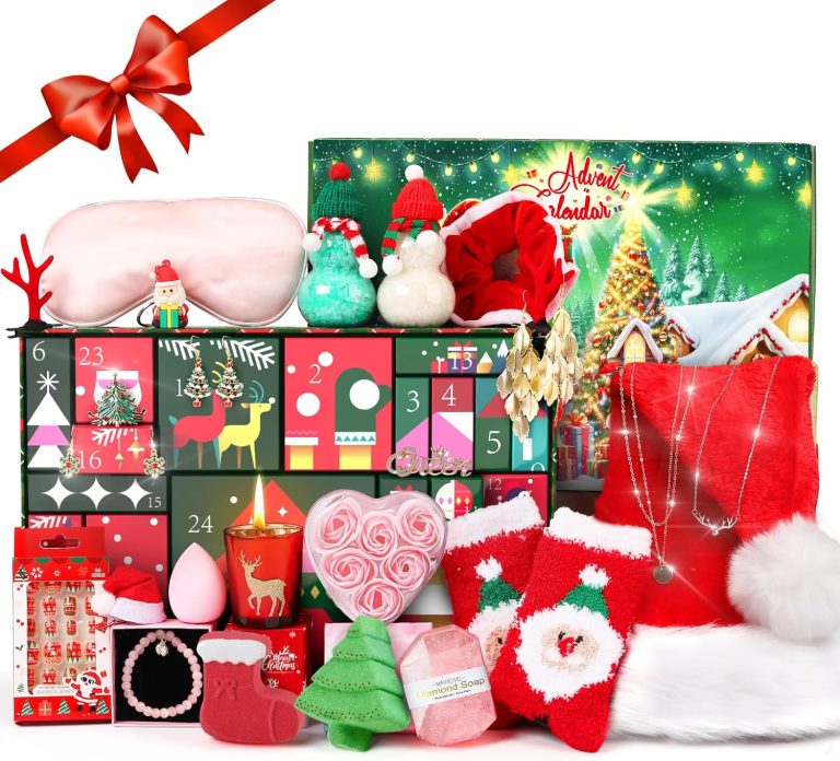 2024 Limited Edition Advent Calendar, Christmas Advent Calendar for Adults, Christmas Gifts Basket for Women, Christmas Gifts for Women, Beauty & Spa Advent Set, Countdown Calendar