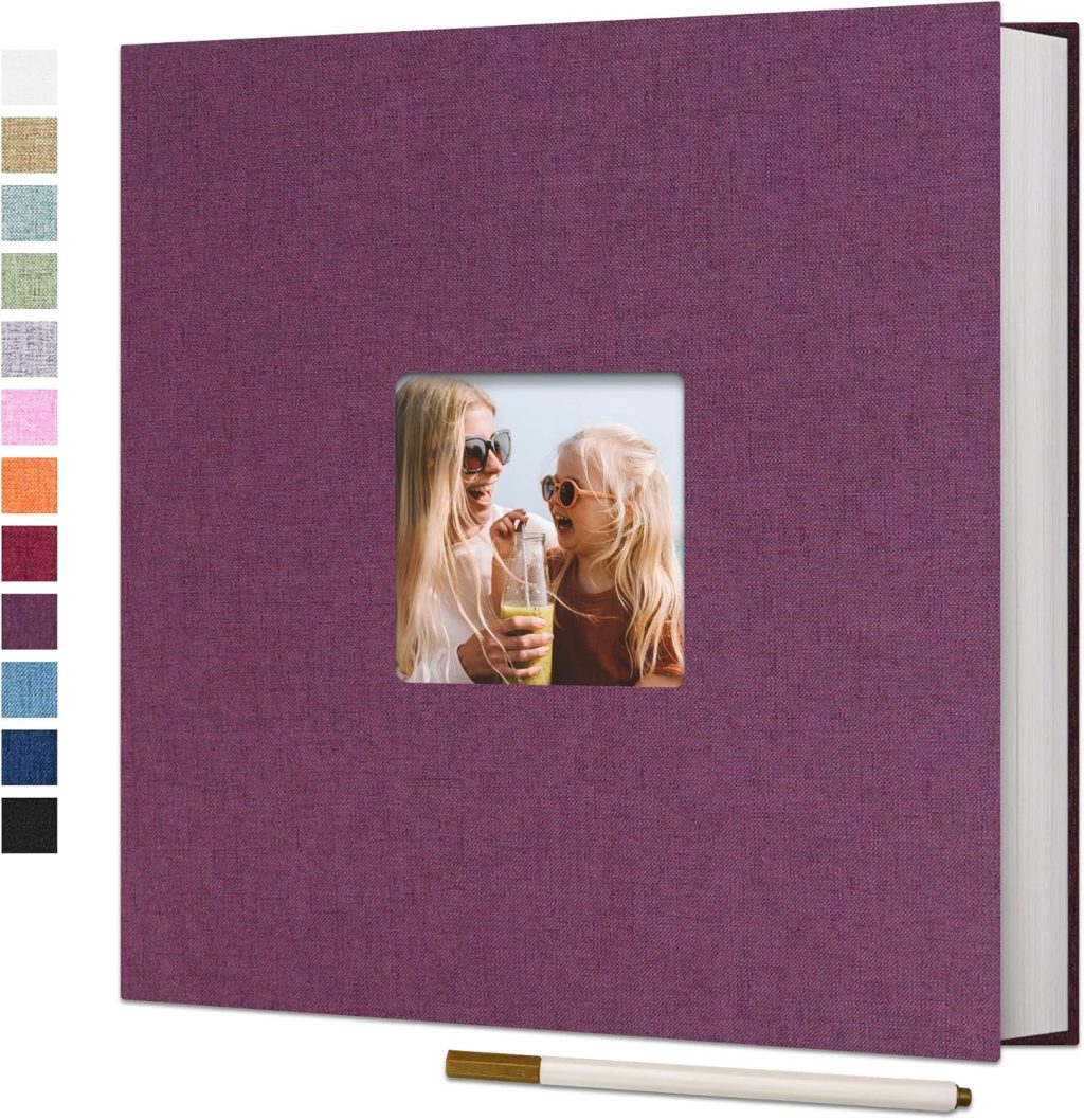 Vienrose Large Photo Album Self Adhesive for 4×6 8×10 Pictures Linen Scrapbook Album DIY 40 Blank Pages with A Metallic Pen Vienrose Large Photo Album Self Adhesive for 4×6 8×10 Pictures Linen Scrapbook Album DIY 40 Blank Pages with A Metallic Pen