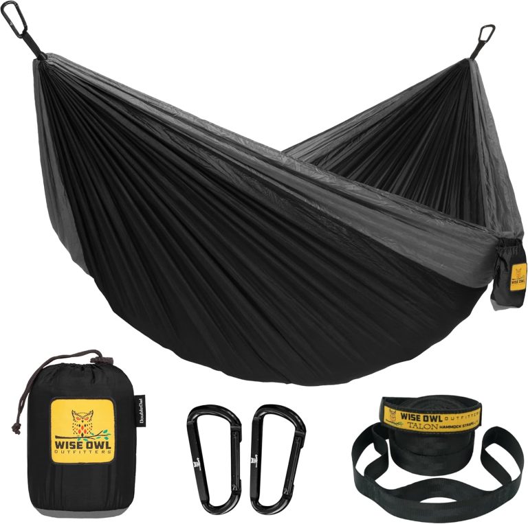Wise Owl Outfitters Hammock for Camping Hammocks Gear for The Outdoors Backpacking Survival or Travel – Portable Lightweight Parachute Nylon – Up to 500lbs