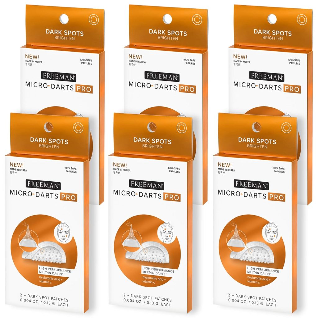 Freeman Micro-Darts Pro – Dark Spot Patches, Post Pimple Brightening Skincare Patch, Hydrating & Brightening, Vitamin C, Invisible & Non-Invasive Skin Treatment, Get Glowing Skin, 1 Count Freeman Micro-Darts Pro – Dark Spot Patches, Post Pimple Brightening Skincare Patch, Hydrating & Brightening, Vitamin C, Invisible & Non-Invasive Skin Treatment, Get Glowing Skin, 1 Count