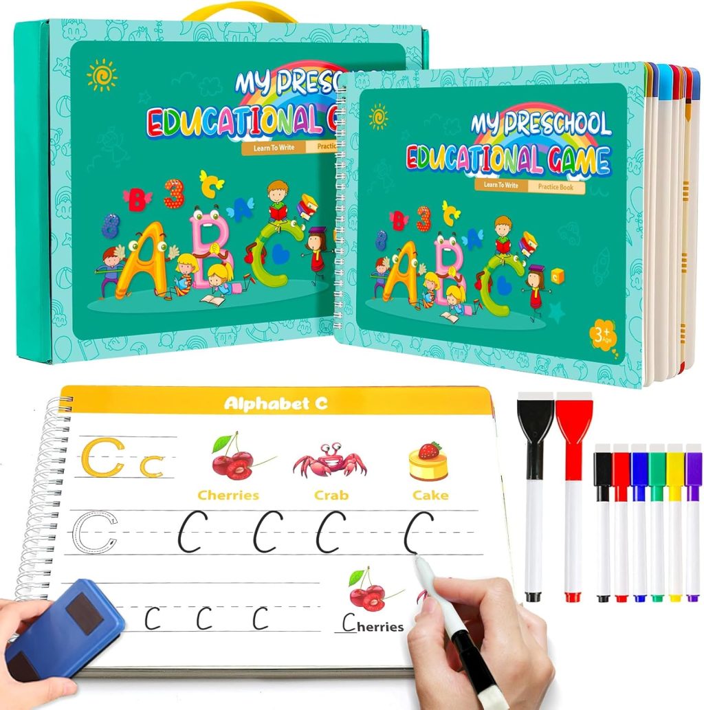 Handwriting Practice Book for Kids, Preschool Learning Activity Busy Book for Toddler 3 4 5 Year Olds, 40 Pages Autism Educational Montessori Toys, Tracking Letters Learn Number Shapes Animal Workbook Handwriting Practice Book for Kids, Preschool Learning Activity Busy Book for Toddler 3 4 5 Year Olds, 40 Pages Autism Educational Montessori Toys, Tracking Letters Learn Number Shapes Animal Workbook