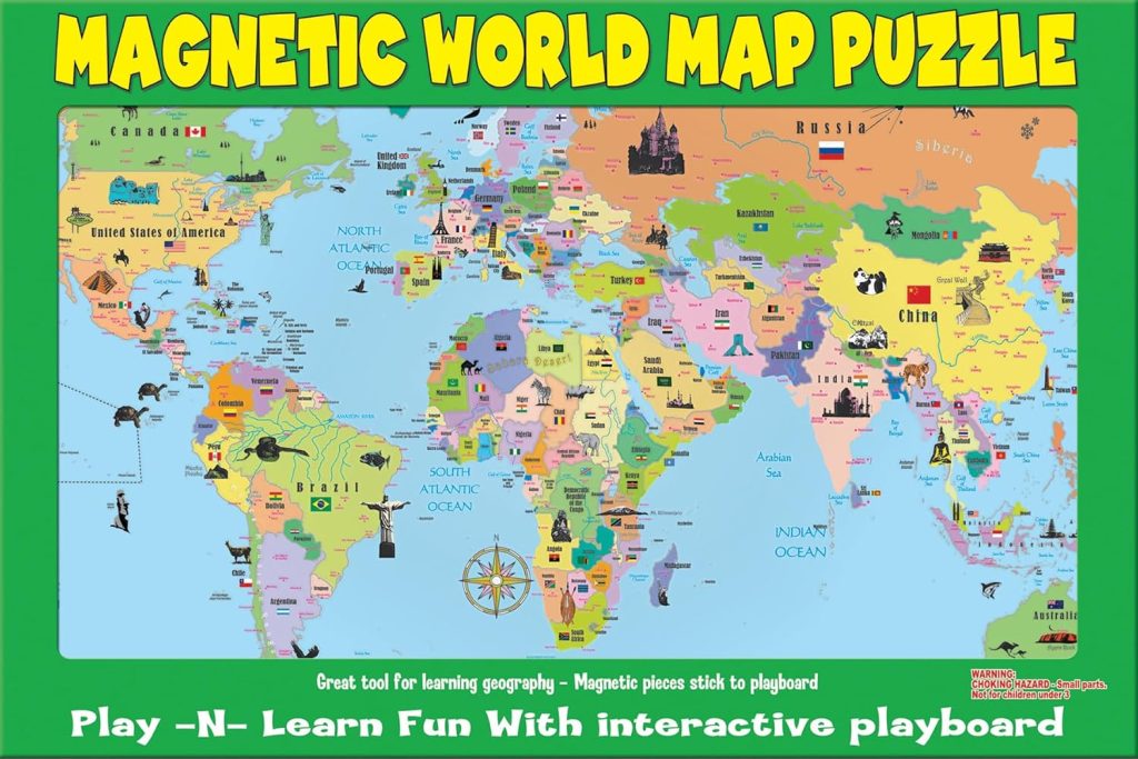 ATA-BOY Ata-Boy Magnetic World Map ATA-BOY Ata-Boy Magnetic World Map