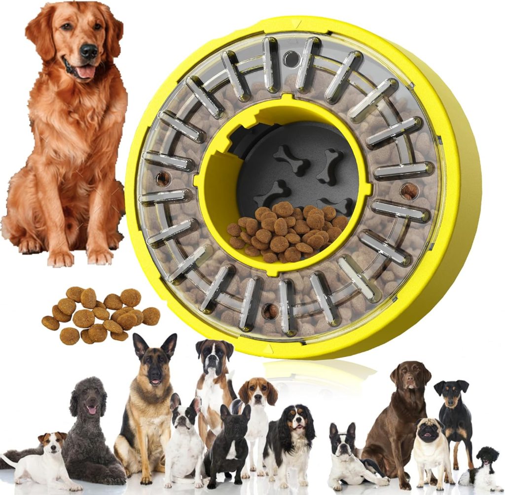 Awesome Puzzle Slow Feeder Dog Bowl; Prevents & Relieves Anxiety & Boredom! Better Digestion Leads to a Happier & Healthier Pet. Wonderful Enrichment Dog Bowl, Dog Puzzle Bowl Awesome Puzzle Slow Feeder Dog Bowl; Prevents & Relieves Anxiety & Boredom! Better Digestion Leads to a Happier & Healthier Pet. Wonderful Enrichment Dog Bowl, Dog Puzzle Bowl