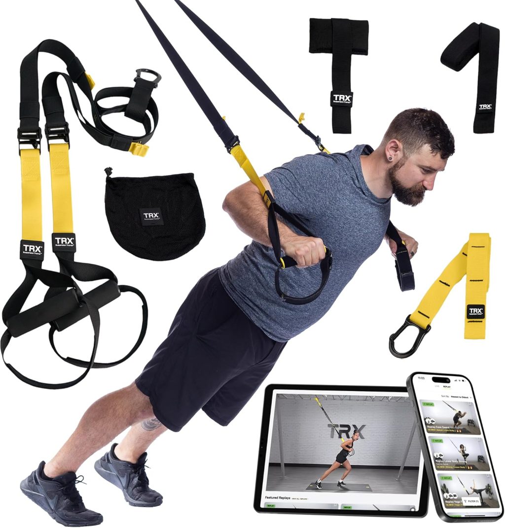 TRX All-in-One Suspension Training System for Weight Training, Cardio, Cross-Training & Resistance Training, Full-Body Workouts for Home, Travel, and Outdoors, Includes Indoor & Outdoor Anchor System TRX All-in-One Suspension Training System for Weight Training, Cardio, Cross-Training & Resistance Training, Full-Body Workouts for Home, Travel, and Outdoors, Includes Indoor & Outdoor Anchor System