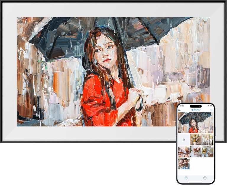 Dragon Touch Digital Picture Frame – 15.6 Inch WiFi Large Digital Photo Frame with 32GB Storage, FHD Touch Screen, Easy Setup to Share Photos or Videos Remotely via Vphoto App from Anywhere