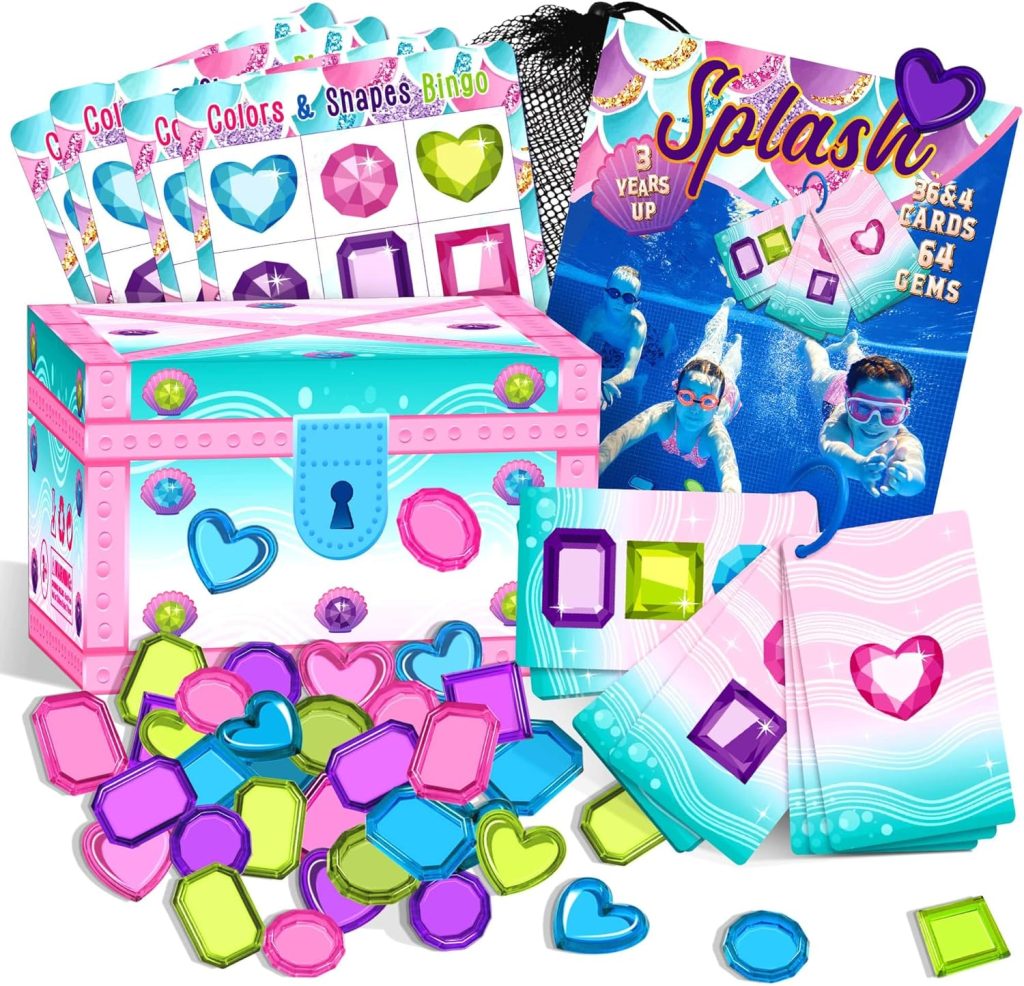 Deling Mermaid Pool Diving Toys – 106 PCS Underwater Scavenger Hunt Games Sets, Perfect Summer Fun Pool Games, Education Toys for Water Bath Swim, Gifts for Girls Ages 4-8-12, Diving Gems Deling Mermaid Pool Diving Toys – 106 PCS Underwater Scavenger Hunt Games Sets, Perfect Summer Fun Pool Games, Education Toys for Water Bath Swim, Gifts for Girls Ages 4-8-12, Diving Gems
