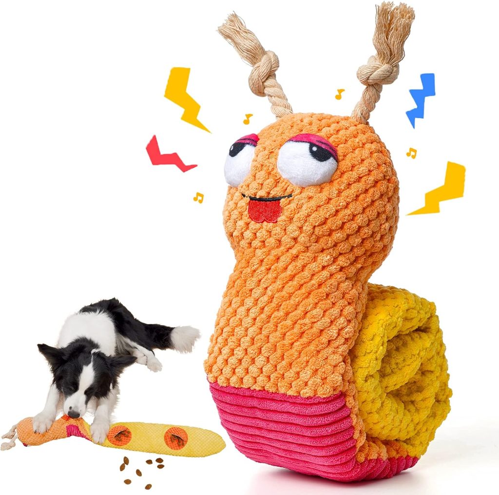 Dog Enrichment Toys – Dog Puzzles Squeaky Treat Dispensing Crinkle Plush Snuffle Toys – Dog Treat Toy for Small Medium Large Dogs Tough Funny Soft Puppy Toy, Snail Dog Enrichment Toys – Dog Puzzles Squeaky Treat Dispensing Crinkle Plush Snuffle Toys – Dog Treat Toy for Small Medium Large Dogs Tough Funny Soft Puppy Toy, Snail