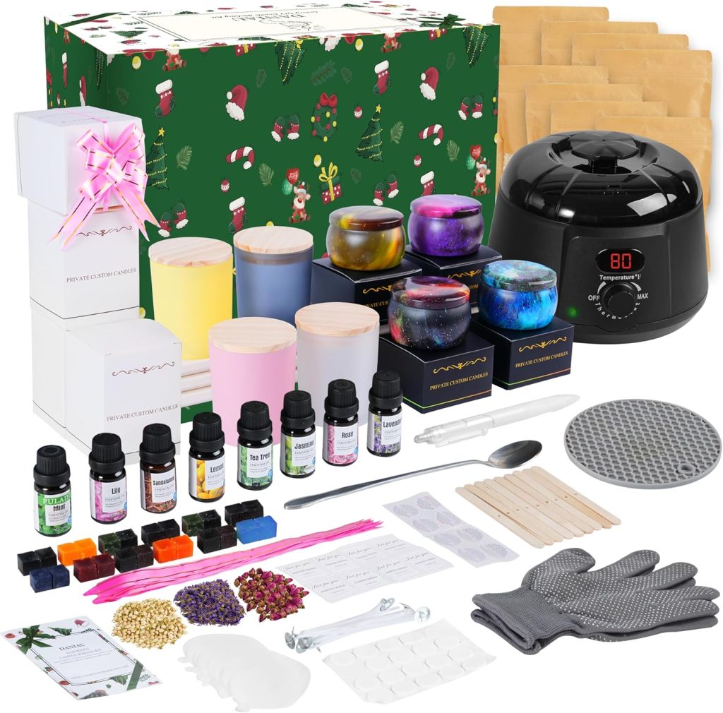 Candle Making Kit for Adults, Candle Making Supplies Digital Wax Melt Warmer Premium DIY Starter Making Supply Perfect as Home Decorations