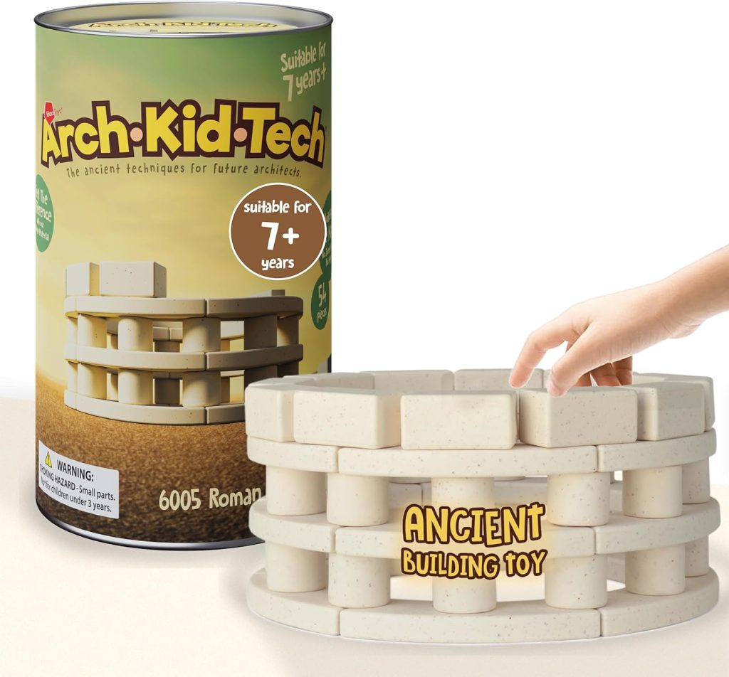 Taksa Toys Arch-Kid-Tech Roman Theater STEM Building Blocks Kit – 54-Piece Premium Educational Set for Kids Ages 7-10+ Years – Indoor Architectural Construction Games – Montessori Learning Toys Taksa Toys Arch-Kid-Tech Roman Theater STEM Building Blocks Kit – 54-Piece Premium Educational Set for Kids Ages 7-10+ Years – Indoor Architectural Construction Games – Montessori Learning Toys