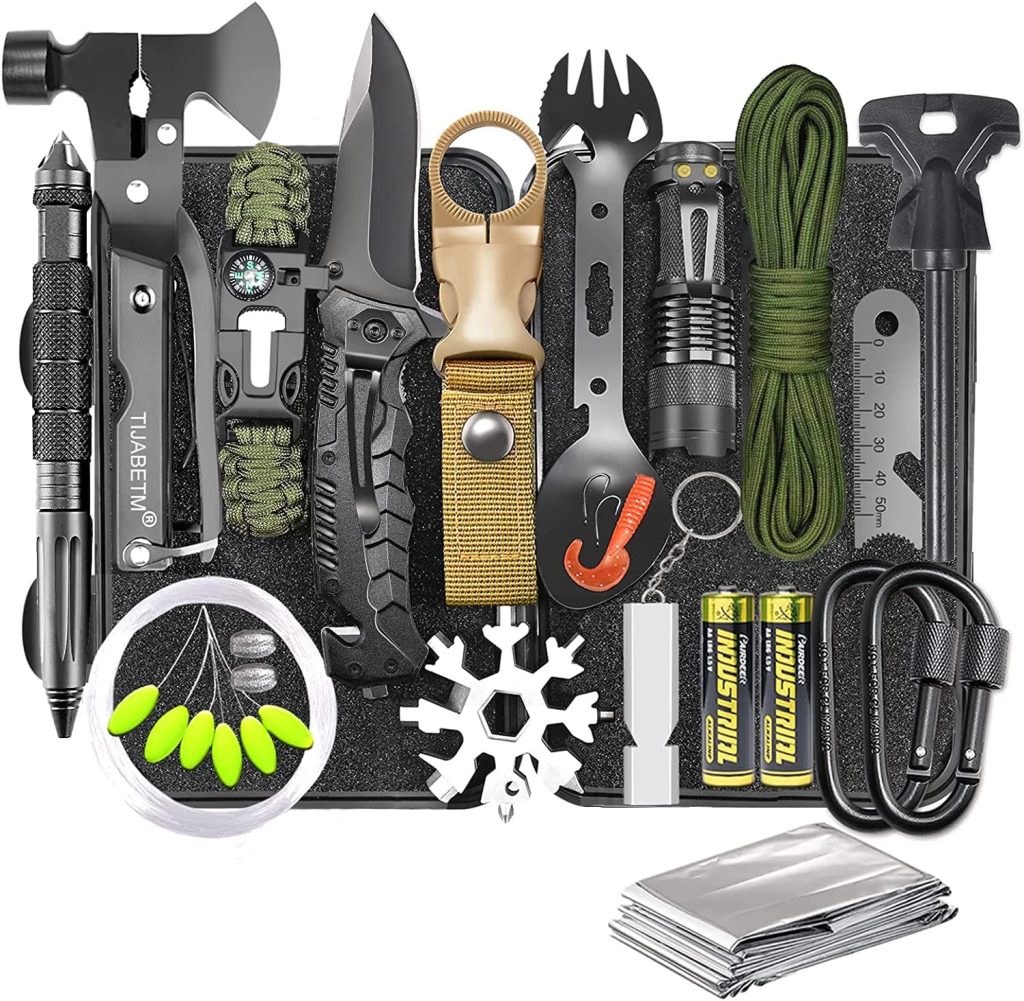 Gifts for Men Dad Husband, Survival Gear and Equipment Kit 30 in 1, Cool Gadget Tactical First Aid Supplies Tool Kit for Outdoor Emergency Camping Hiking Fishing Hunting Gifts for Men Dad Husband, Survival Gear and Equipment Kit 30 in 1, Cool Gadget Tactical First Aid Supplies Tool Kit for Outdoor Emergency Camping Hiking Fishing Hunting
