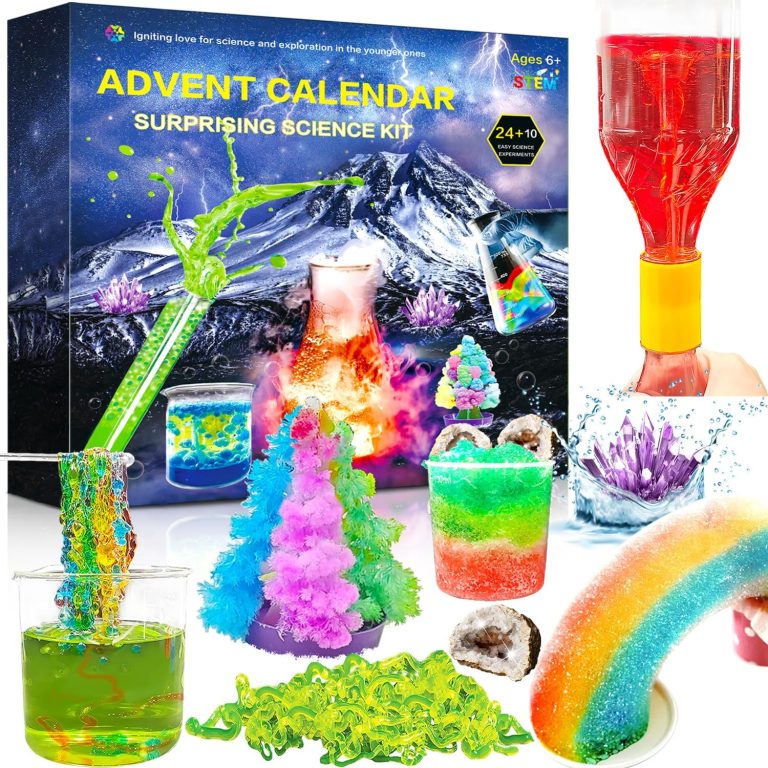uscan Science Advent Calendar 2024 Kids Boys Girls, Fun Kids Christmas Advent Calendar Teen Boys Advent Calendars, 45 Science Experiments Science Kits for Kids 6 7 8-12,Kids Christmas Gifts for Kids