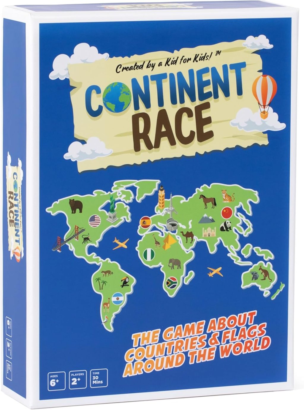 Continent Race Geography Educational Board Game for Kids, Tweens, Family, Friends, Teachers and Classrooms – Learn About Flags & Countries Around The World Continent Race Geography Educational Board Game for Kids, Tweens, Family, Friends, Teachers and Classrooms – Learn About Flags & Countries Around The World
