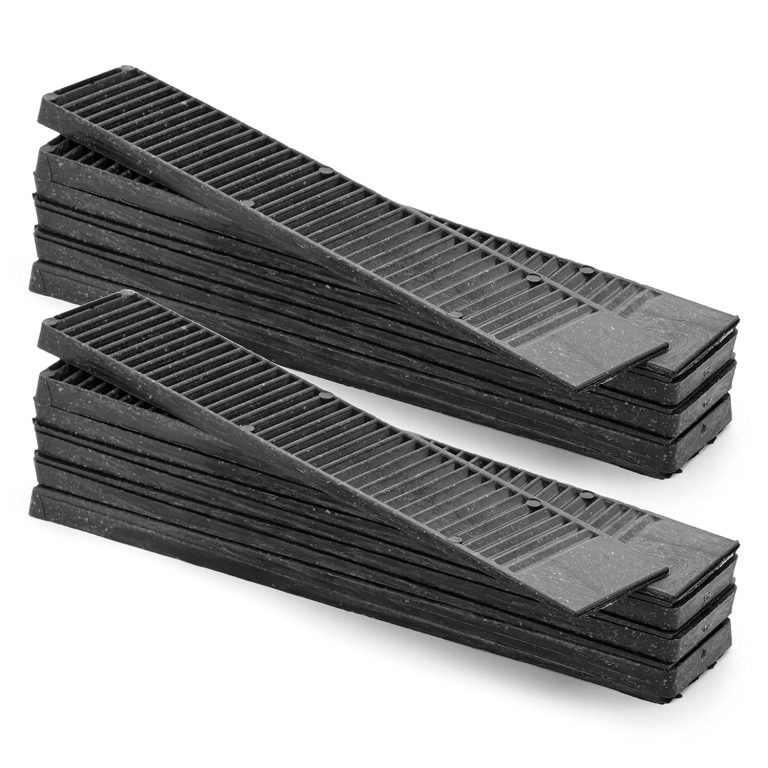 Composite Shims (12 Pack) – Hard Composite Shims for Home Improvement – Never Rot Shims for Leveling – Restaurant Table Shims – Table Wedges – Toilet Shims – DIY Furniture Levelers – Stock Your Home