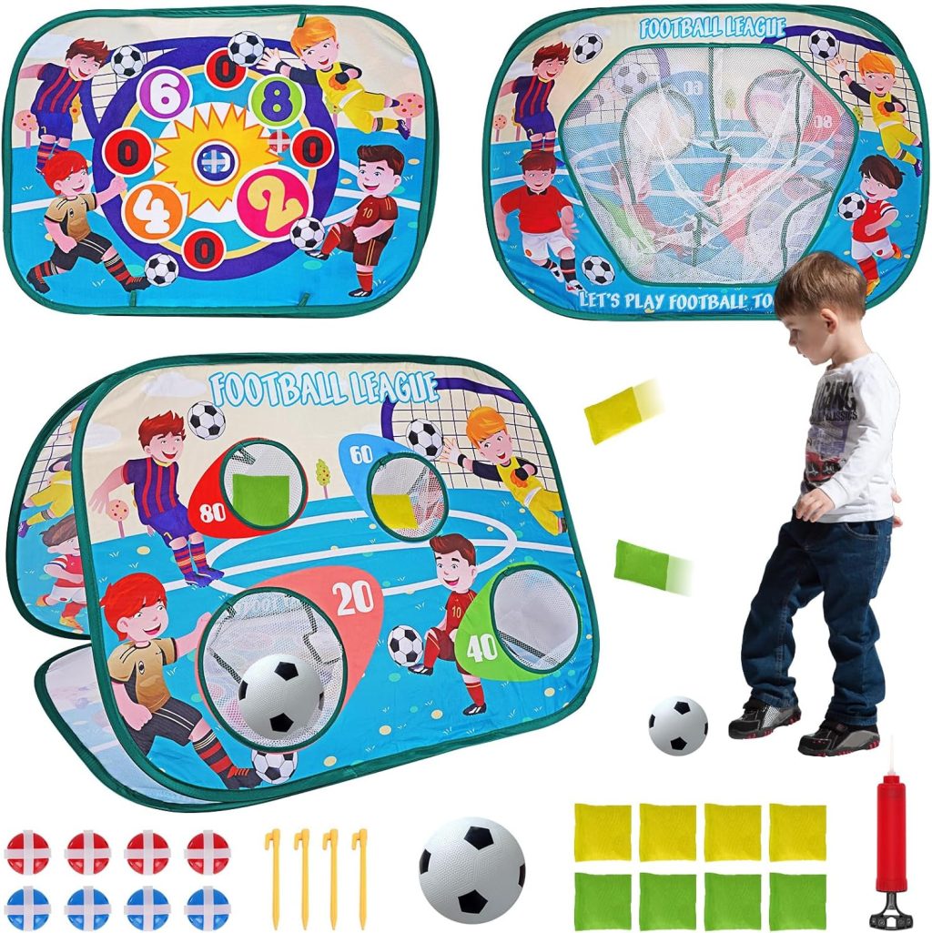 Large Size Bean Bag Toss Game Toy, 3 in 1 Football Toys for Kids Toddler Outdoor&Indoor Toys for Kids Ages 4-8, 3-Sided Foldable Cornhole Board Yard Beach Party Activities Toys Game for Boys Girls Large Size Bean Bag Toss Game Toy, 3 in 1 Football Toys for Kids Toddler Outdoor&Indoor Toys for Kids Ages 4-8, 3-Sided Foldable Cornhole Board Yard Beach Party Activities Toys Game for Boys Girls