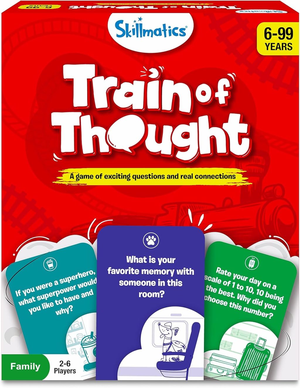 Skillmatics Card Game – Train of Thought, Fun for Family Game Night, Educational Toys, Travel Games for Kids, Teens and Adults, Thanksgiving, Gifts for Boys and Girls Ages 6, 7, 8, 9 and Up