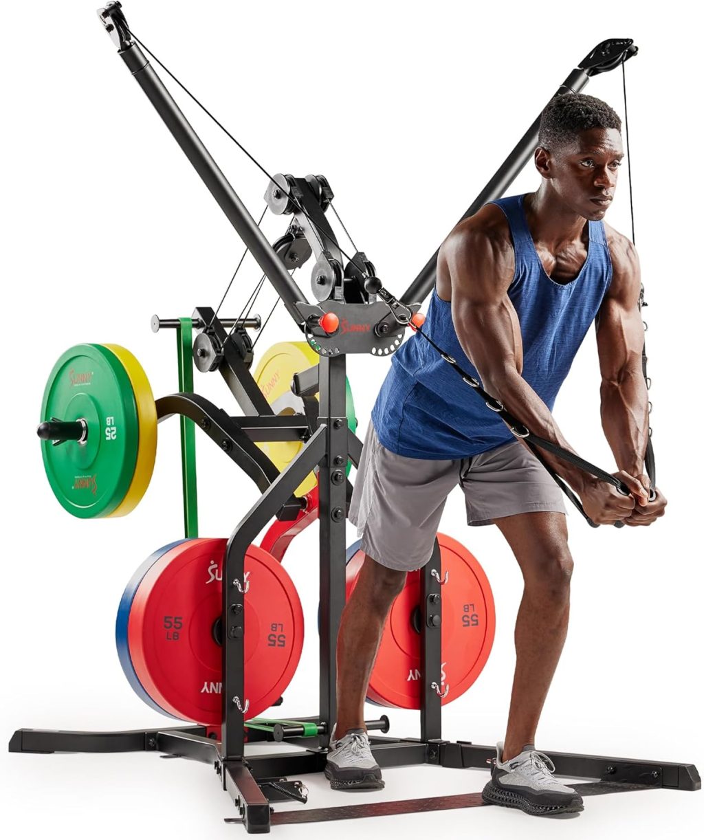 Sunny Health & Fitness Multifunctional Strength Training Home Gym – Complete Workout Equipment with Training Attachments, Optional Squat Stand, Power Rack Cage, Adjustable Incline Bench Sunny Health & Fitness Multifunctional Strength Training Home Gym – Complete Workout Equipment with Training Attachments, Optional Squat Stand, Power Rack Cage, Adjustable Incline Bench