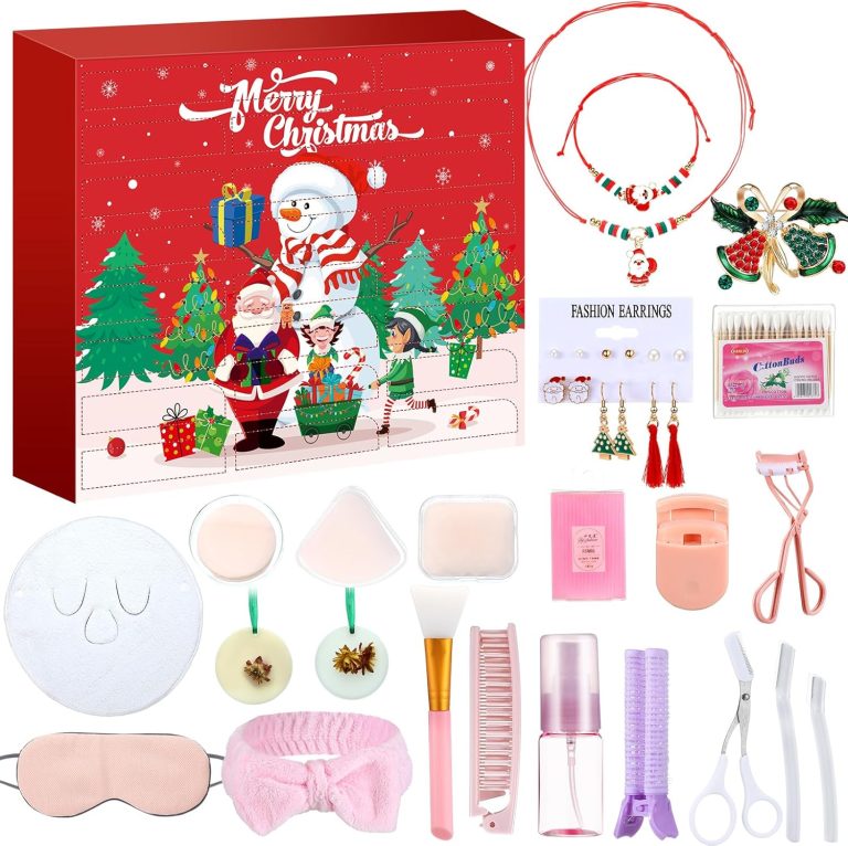 Suhine 24 Pcs Makeup Advent Calendar 2024 Christmas Advent Calendar for Teens Girls 24 Days of Beauty Advent Calendar Xmas Countdown Calendar Full Makeup Kits Beauty Cosmetic For Women Gift