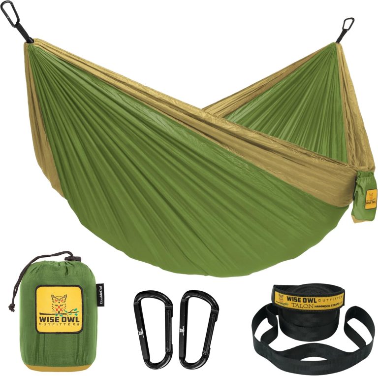 Wise Owl Outfitters Hammock for Camping Hammocks Gear for The Outdoors Backpacking Survival or Travel – Portable Lightweight Parachute Nylon – Up to 500lbs