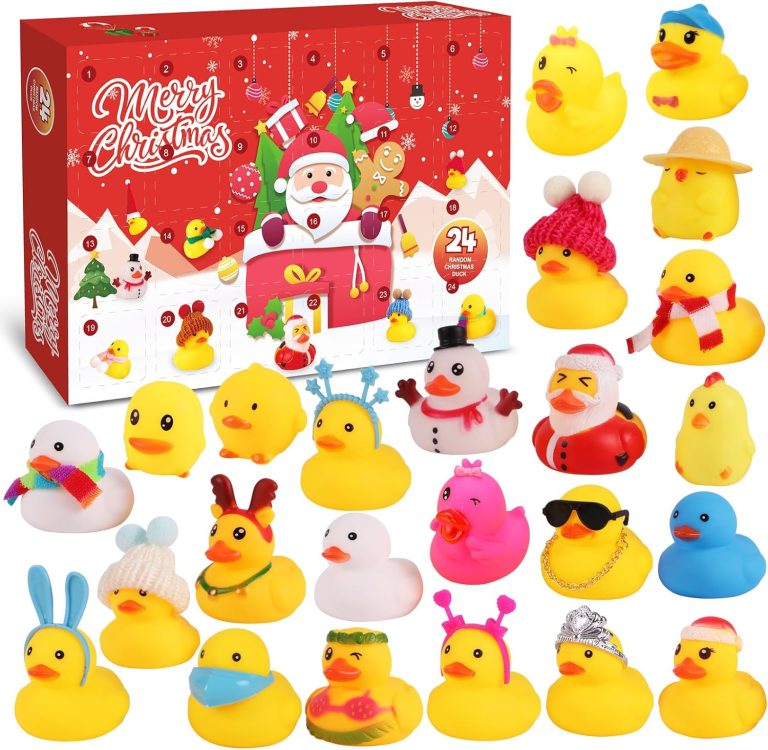 Advent Calendar 2023 Christams – Rubber Duckies 24 Days Surprises Gift Christmas Holiday Countdown Gift 2024 New Year Gifts (Duck)