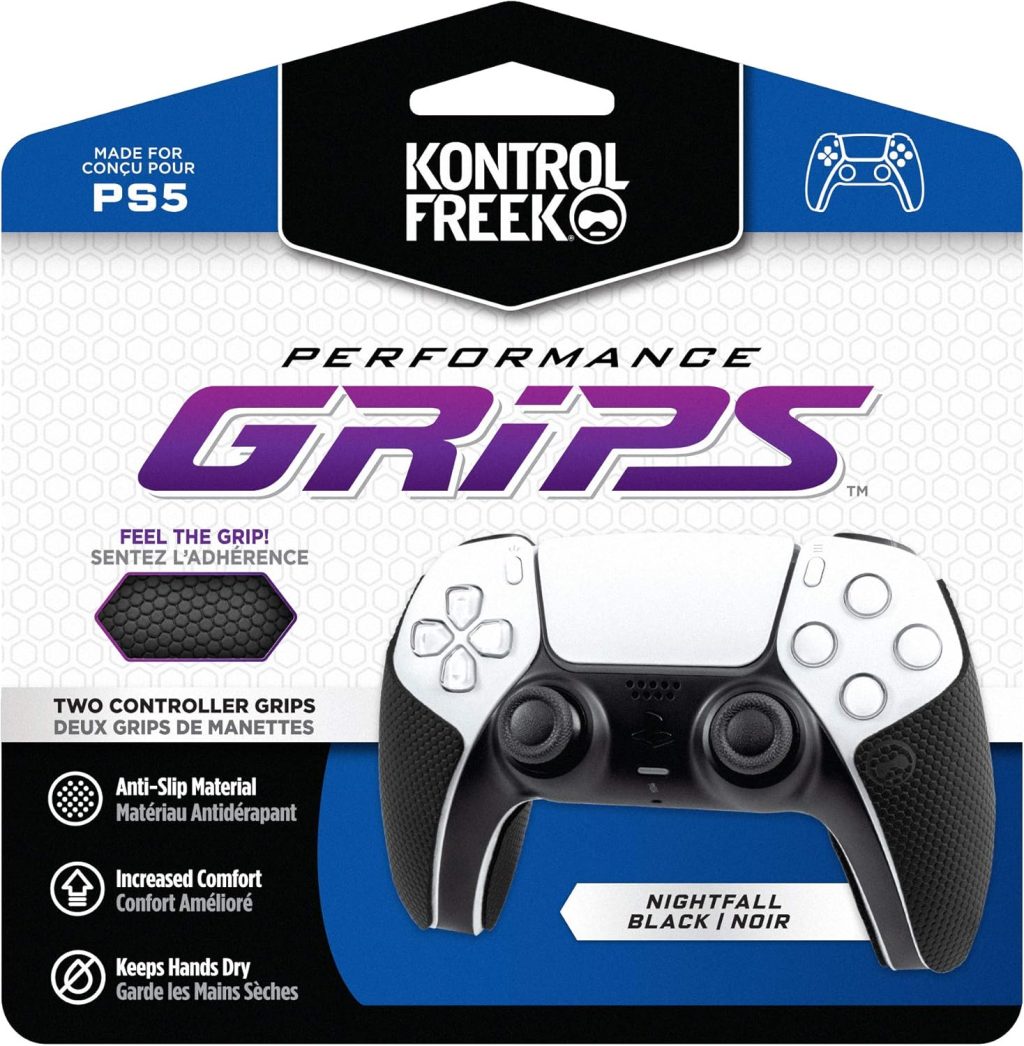 KontrolFreek Performance Grips for PlayStation 5 (PS5) Controller (Nightfall Black) KontrolFreek Performance Grips for PlayStation 5 (PS5) Controller (Nightfall Black)