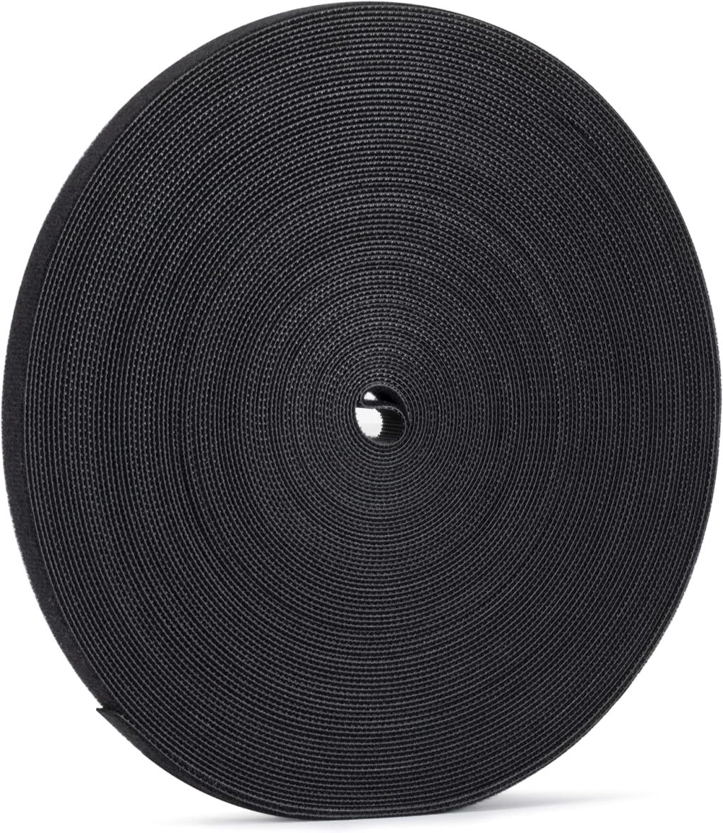 1/2 inch Reusable Fastening Tape Cable Ties Double-Sided Hook-and-Loop Cable Management Tape (Black 25 Yards) 1/2 inch Reusable Fastening Tape Cable Ties Double-Sided Hook-and-Loop Cable Management Tape (Black 25 Yards)