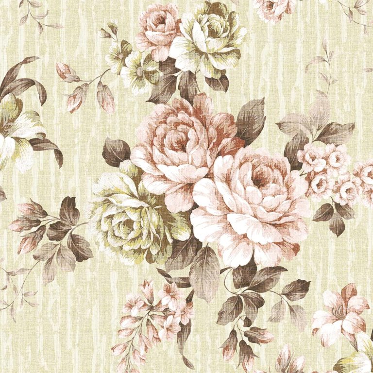 17.5in×23ft Vintage Peony Floral Wallpaper Pink Floral Contact Paper Beige Floral Leaf Peel and Stick Wallpaper Self Adhesive Removable Vinyl Wallpaper for Bedroom Walls Indoor Decorations