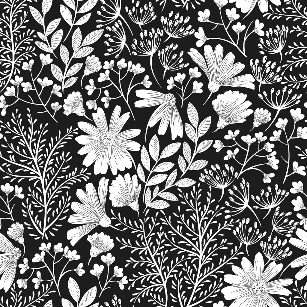 17.5in×23ft Black and White Wallpaper Peel and Stick Floral Wallpaper Mural for Bathroom Bedroom Walls Modern Botanical Daisy Flowers Vinyl Sticker Black White Self Adhesive Contact Paper 17.5in×23ft Black and White Wallpaper Peel and Stick Floral Wallpaper Mural for Bathroom Bedroom Walls Modern Botanical Daisy Flowers Vinyl Sticker Black White Self Adhesive Contact Paper