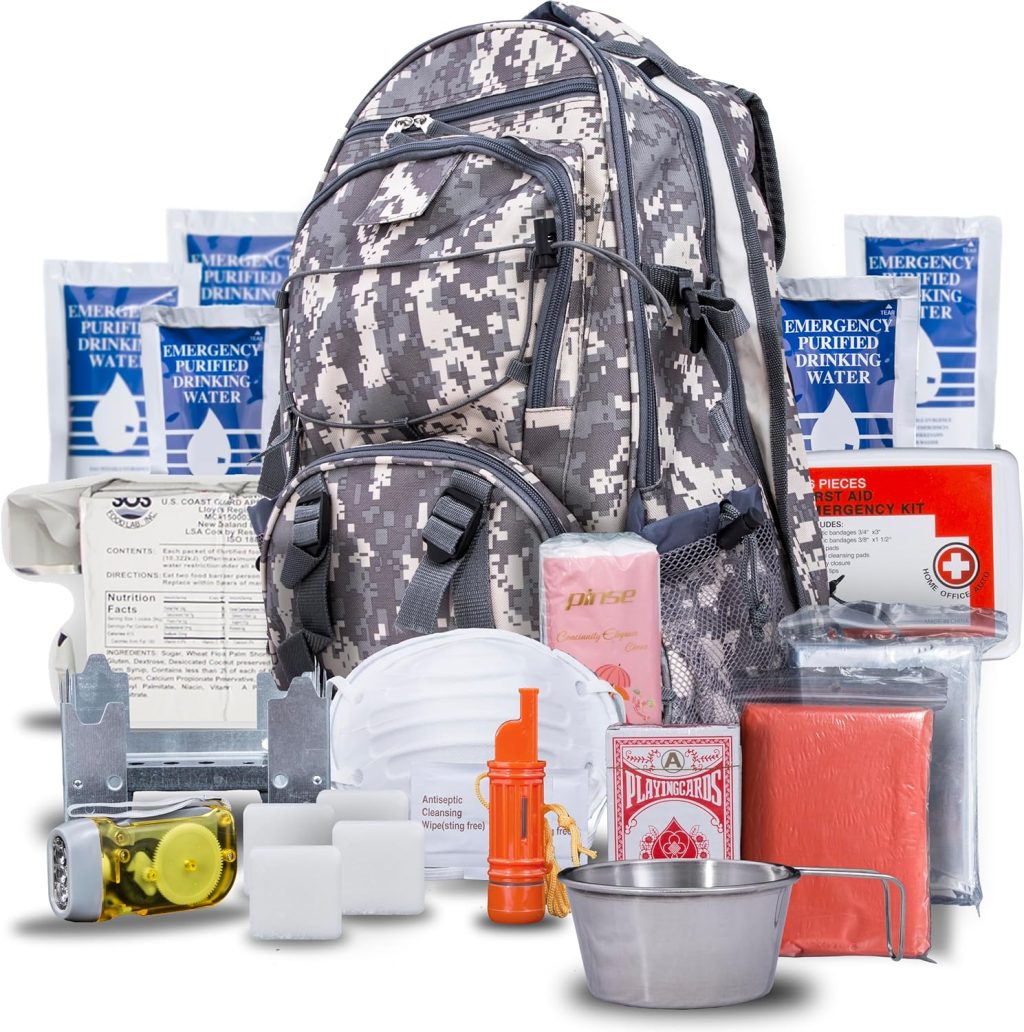 Blue Seventy-Two – Pro Series – Camo Deluxe 72 Hour Emergency Backpack Survival Kit for 1 Person | Survival Kit for Wildfires, Earthquake, Tornado, Hurricane, and Other Emergencies Blue Seventy-Two – Pro Series – Camo Deluxe 72 Hour Emergency Backpack Survival Kit for 1 Person | Survival Kit for Wildfires, Earthquake, Tornado, Hurricane, and Other Emergencies