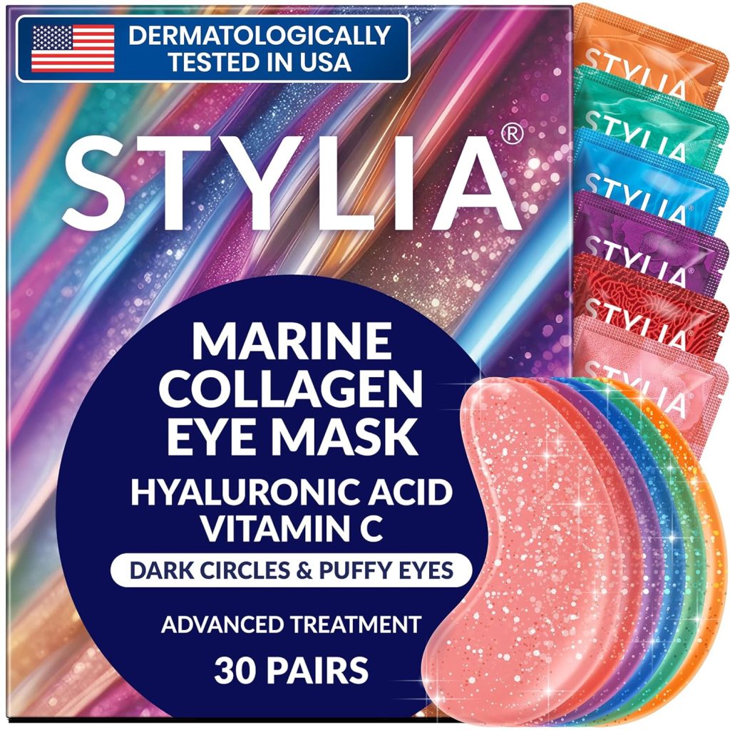 Under Eye Patches for Dark Circles and Puffy Eyes (30 Pairs), Marine Collagen Eye Mask for Puffiness with Vitamin C, Hyaluronic Acid, and Pearl Extract, Eye Gel Pads for Dark Circles and Puffiness Under Eye Patches for Dark Circles and Puffy Eyes (30 Pairs), Marine Collagen Eye Mask for Puffiness with Vitamin C, Hyaluronic Acid, and Pearl Extract, Eye Gel Pads for Dark Circles and Puffiness