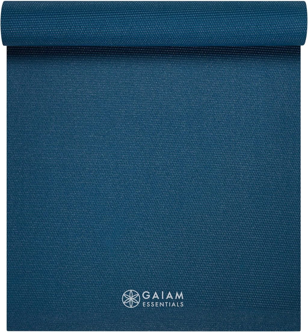 Gaiam Essentials Premium Yoga Mat with Yoga Mat Carrier Sling (72″L x 24″W x 1/4 Inch Thick) Gaiam Essentials Premium Yoga Mat with Yoga Mat Carrier Sling (72″L x 24″W x 1/4 Inch Thick)