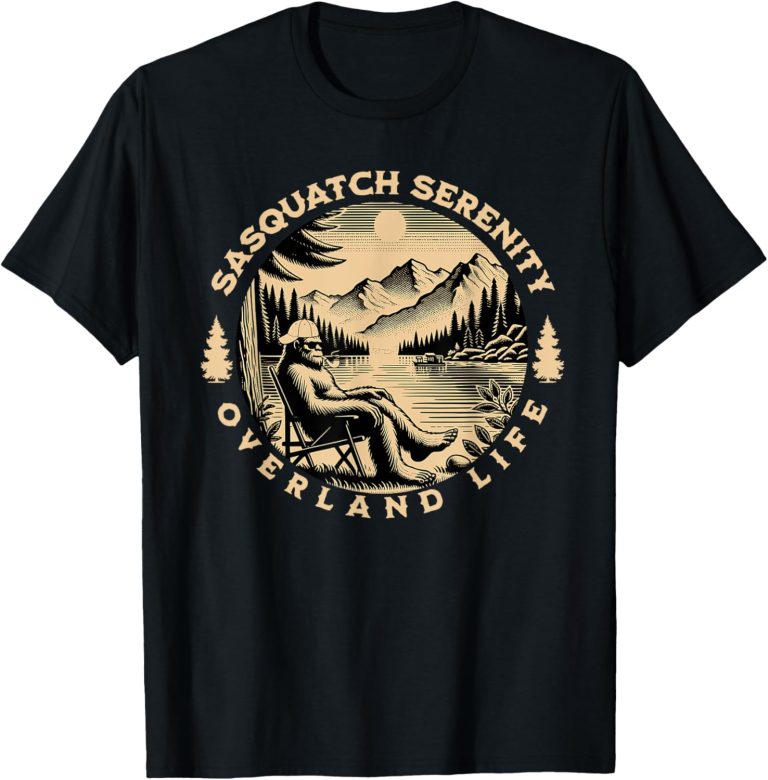 Overlanding Adventures with Bigfoot Sasquatch Design Gear T T-Shirt