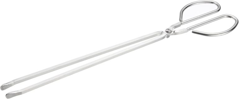 uxcell Scissors Tong, 48cm Stainless Steel Fireplace Firewood Picker Barbecue Charcoal Pick Up Tool