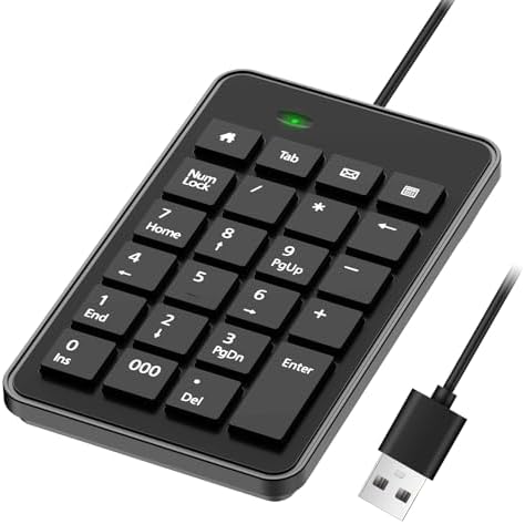 Wired Numeric Keypad USB Number Pad Numpad 23 Key Number Keypad Mini Keyboard Counting Tax Necessories Compatible with Laptop PC Computer Notebook Computer Accessories Wired Numeric Keypad USB Number Pad Numpad 23 Key Number Keypad Mini Keyboard Counting Tax Necessories Compatible with Laptop PC Computer Notebook Computer Accessories